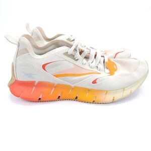 Reebok Womens Zig Kinetica Horizon Running Shoes Beige FW6269 Lace Up Mesh Sz 7